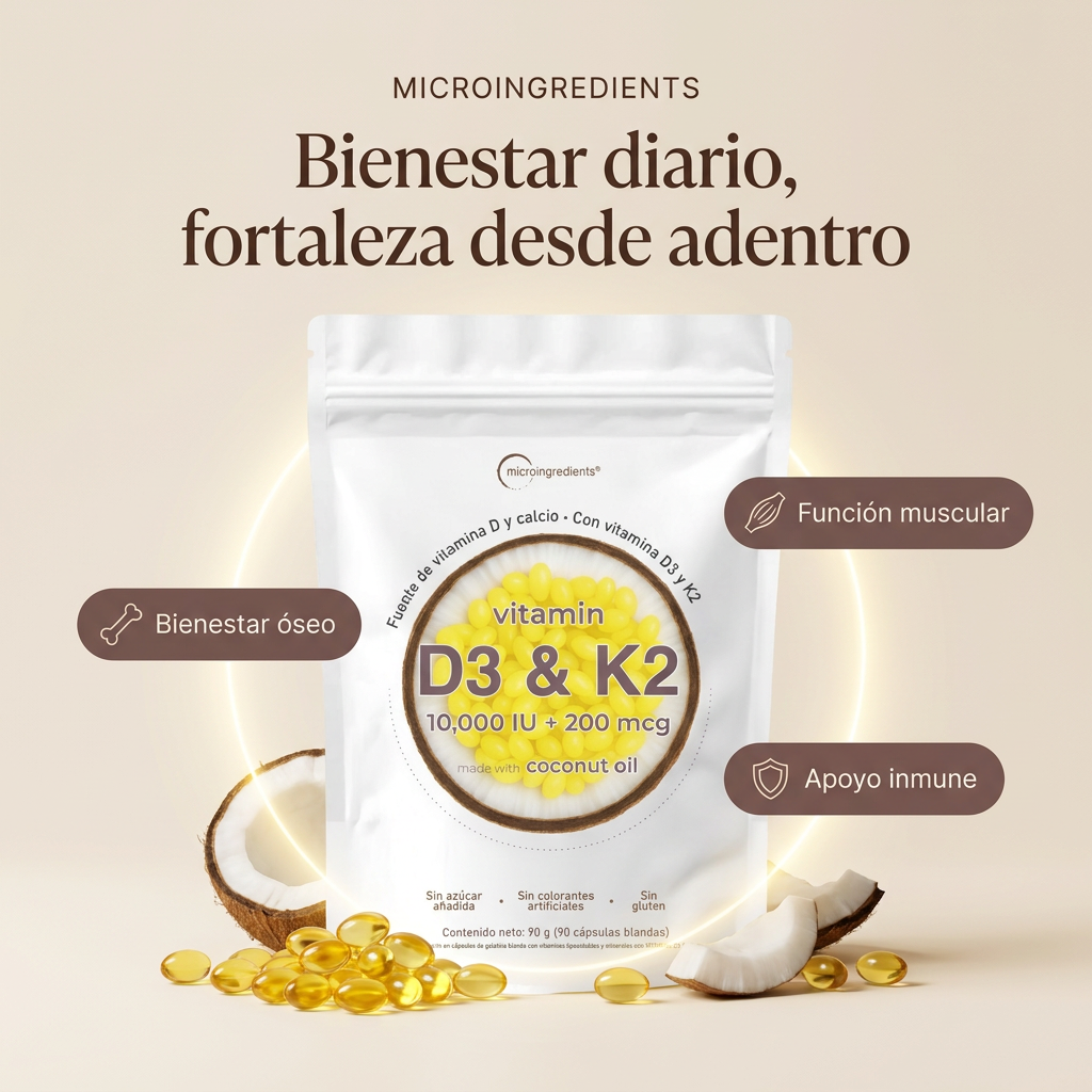 Vitamina D3 + K2 en softgel