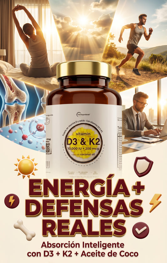 Vitamina D3 + K2 en softgel